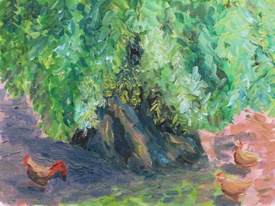 2015 Ancient Olive Tree and Chicken