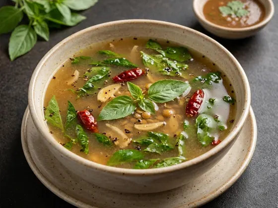 Rasam de albahaca