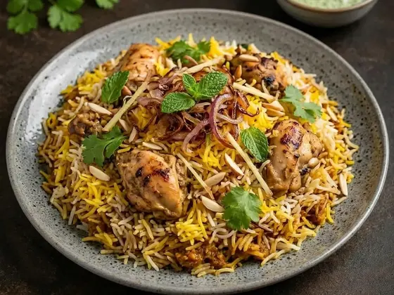 Biryani de pollo / camarón / cordero / cabra