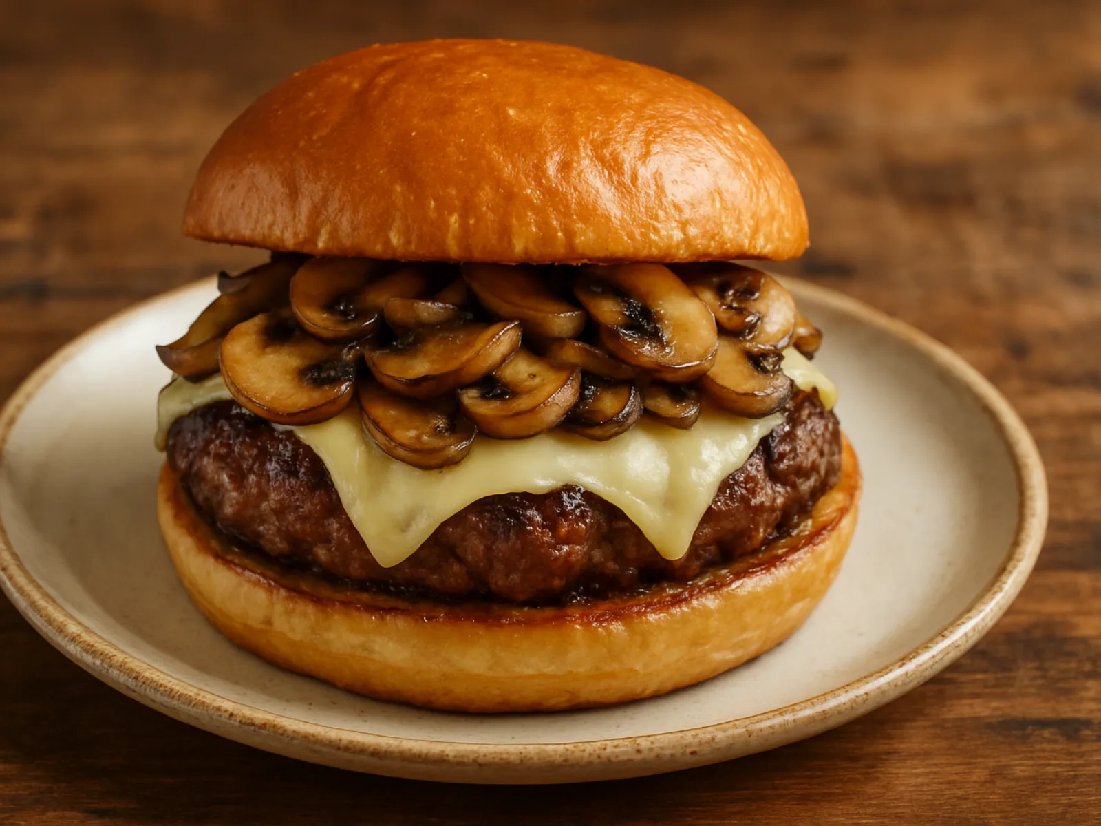 Mushroom Swiss Burger